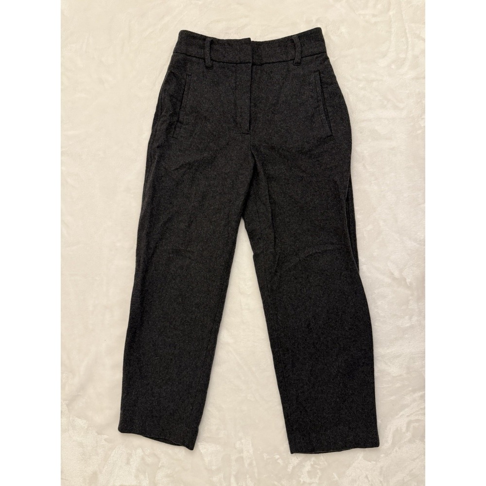 Wilfred Aritzia Charcoal Grey Wool Blend Straight Leg Trousers Pants Womens‎ 00
